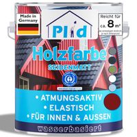 Holzfarbe 0,75l Schwedenrot, für ca. 8m² / Holzlack Schutzfarbe Schnelltrocknend