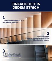 Treppenlack 0,75L Farblos - Glänzend, für ca. 9m² / Treppensiegel Klarlack Farblos