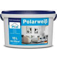 Polarweiss Wandfarbe weiß matt 10L - für ca. 70m² / Polarweiß Innenfarbe hohe deckend Farbe