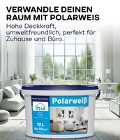 Premium Polarweiss Innenfarbe Wandfarbe Deckenfarbe Profi Farbe Weiß