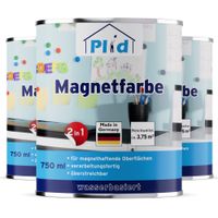 Magnetfarbe 2,25L Anthrazitgrau für ca. 12m²/ Magnet Farbe Magnetlack Magnetwand