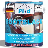 Bootslack 2,5L Farblos für ca. 25m² / Klarlack Holzlack Schiffslack Holzschutz