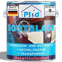 Bootslack 0,75L Farblos für ca. 8m² / Klarlack Holzlack Schiffslack Holzschutz