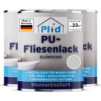 Fliesenlack 2,25l Lichtgrau glänzend, für ca. 16m² / Fliesenfarbe Lack Küche/Bad