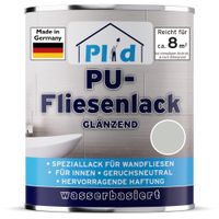 Fliesenlack 0,75l Lichtgrau glänzend, für ca. 8m² / Fliesenfarbe Lack Küche/Bad