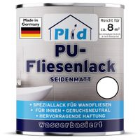 Fliesenlack 0,75l Weiß-Satin, für ca. 8m² / Fliesenfarbe Fliesen Lack Küche/Bad