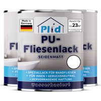 Fliesenlack 1,5l Weiß Satin, für ca. 16m² / Fliesenfarbe Fliesen Lack, Küche/Bad