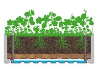 XL Rankgitter, Spalier mit Pflanzkasten in Rattan-Design, Farbe: Weiß