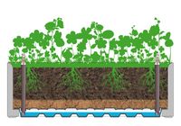 XL Rankgitter, Spalier mit Pflanzkasten in Rattan-Design, Farbe: Anthrazit