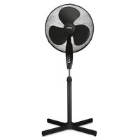 Wëasy WIND162 Standventilator, schwenkbar, Schwarz, 3 Geschwindigkeitsstufen, leistungsstark, 55 W, leise, Durchmesser 16 cm, Höhe 123 cm, 3 Flügel, Rotation 80 °