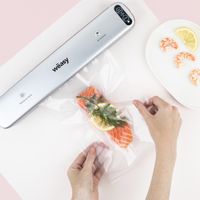 Wëasy Vakuumiergerät SIL85 / 30 cm / Edelstahl / professionelle Aufbewahrung von Lebensmitteln trocken & feucht / 10 waschbare Beutel / 85 W