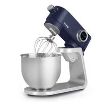 KM126 Küchenmaschine, professionell, multifunktionell, 5 l, Edelstahl, Mattblau, leistungsstark, 800 W, 8 Geschwindigkeitsstufen