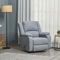 Fernsehsessel Relaxsessel mit Liegefunktion TV-Sesse Polyester Grau