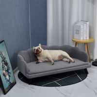 Hundesofa mit Rückenlehne Haustiersofa Hundebett Katzensofa Weich