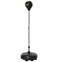 Punchingball Set Standbox Fitness Boxsack Training Set 133-151 cm höhenverstellbar mit 1 paar Handschuhe geeignet für Profis und Anfänger Schwarz