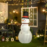 Weihnachten aufblasbarer Schneemann 1,82 m wetterfest LEDs Polyester 100 x 80 x 182 cm