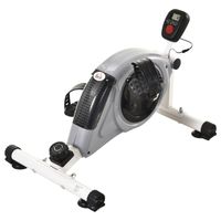 Heimtrainer, Mini Bike, Pedaltrainer, Trainingsrad mit LCD-Display, 8-stufiger Magnetwiderstand, Stahl, Grau, 40 x 62 x 38 cm