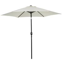Sonnenschirm Knickschirm Gartenschirm Marktschirm Handkurbel Beige