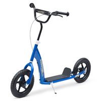 Kinderroller mit Hinterbremse 12 Zoll Scooter Tretroller EVA Blau
