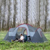 Zelt 5-6 Personen Campingzelt Tunnelzelt Kuppelzelt Polyester