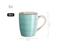 Serie Lumaca, Frühstücksset 18 teilig für 6 Personen