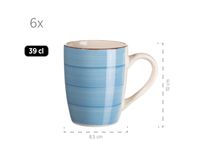 Serie Lumaca, Frühstücksset 18 teilig für 6 Personen