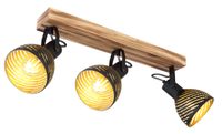 Lighting - LENNA - Strahler Holz dunkelbraun, 3x E27