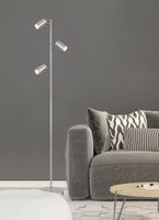 Lighting - ROBBY - Stehleuchte Metall Nickel matt, 3x GU10 LED