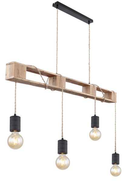 Lighting - JOELLE - Hängeleuchte Metall schwarz matt, 4x E27