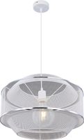 Lighting - VIGATTO - Hängeleuchte Metall weiß, 1x E27