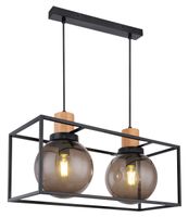 Lighting - HILKO - Hängeleuchte Metall schwarz matt, 2x E27 LED