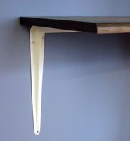 Wandkonsole INA, Größe 150X200 mm, Farbe Weiß, 2 Stück
