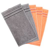 Gästetücher 5er -Set "Rantum", 30 x 50 cm, 3 x koralle + 2 x anthrazit