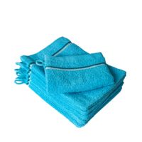 Waschhandschuhe 6er-Set "Rantum" - ca. 16 x 21 cm, Aqua