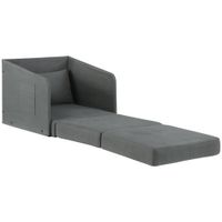 Schlafsofa Sofabett Einzelsofa Waschbarer Bezug 2 Seitentaschen Metall