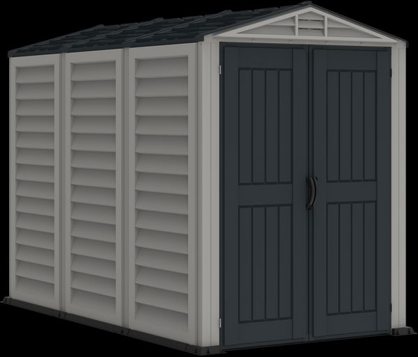 Kunststoffgerätehaus YardMate Plus 5'x8', 4,1 m² - Grau + Bodenkonstruktion DURAMAX 35825