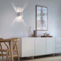 1-flammige Wandleuchte, Lichtaustritt oben und unten, aluminium ORMA