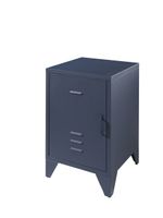 BRONXX Nachtkonsole im Industrial-Look Blau matt