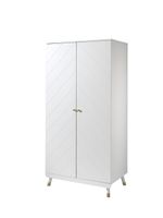 Billy Kleiderschrank mit 2 Türen, Ausf. Satin Weiß