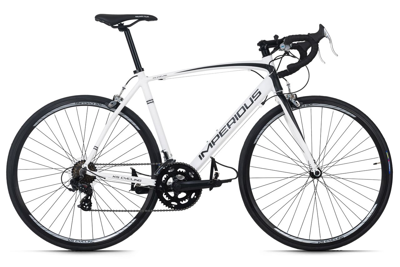Rennrad 28'' Imperious wei-schwarz RH 53 cm