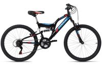 Kinderfahrrad Mountainbike Fully 24'' Zodiac schwarz-rot RH 38 cm