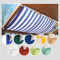 Sonnensegel 270x140cm blau/weiß