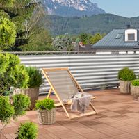 Balkonbl. SYLT 0,9x5m, grau/weiss