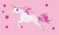 Flagge EINHORN ROSA 90 x 150 cm mit 2 Messingösen