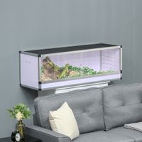 Terrarium aus Aluminium für Reptilien Amphibien Reptilienzuchtbox Schwarz