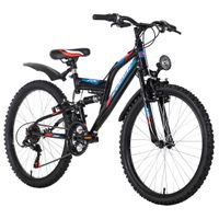 Kinderfahrrad Fully 24'' ATB Zodiac schwarz-rot RH 38 cm