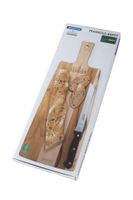 Geschenkset Schneidebrett Teak inkl. Brotmesser