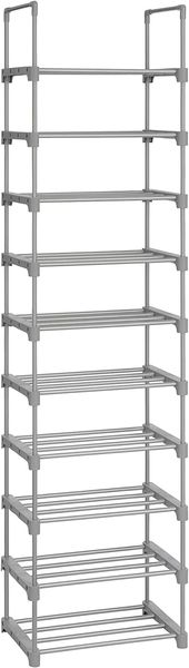 Schuhregal, 45x30x174cm, grau