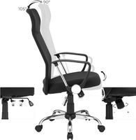 höhenverstellbarer Bürostuhl, 63x63x(110-120)cm, Schwarz