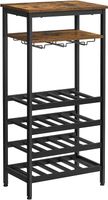 Weinregal, 50x32x100cm, Schwarz